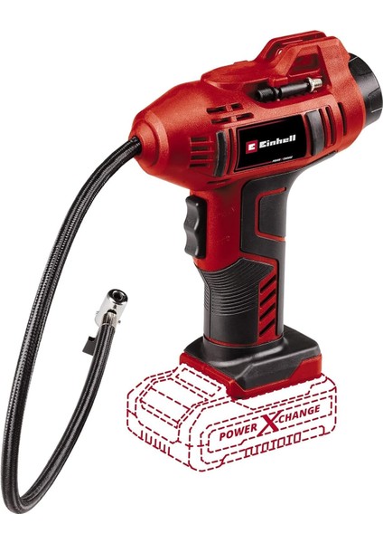 Akülü Oto Hava Kompresörü Ce-Cc 18 Li-Solo Power X-Change (18V, Maks. 11 Bar, 60 cm Hava Hortumu, Otomatik Kapanma Fonksiyonu) - 2071010