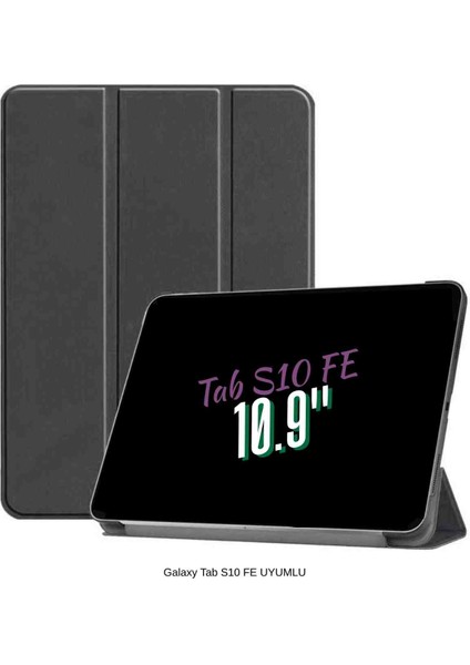 Galaxy Tab S10 Fe Uyumlu 10.9" Katlanabilen Standlı Smart Cover Akıllı Tablet Kılıfı