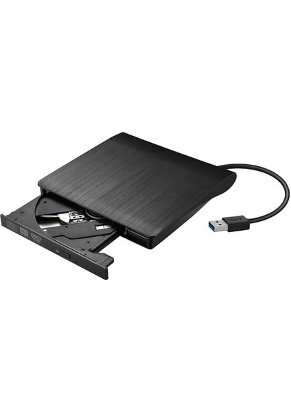 Harici USB 3.0 Dvd-Rom Dvd-Rw Optik Sürücü, USB ve Type C Kablolu, Pc, Tablet, DVD Player, Çizgili Metal Tasarım Ultra Slim CD Rom Okuyucu FT84-X
