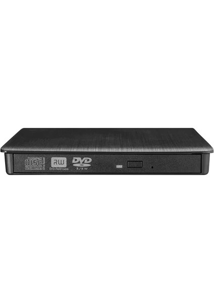 Harici USB 3.0 Dvd-Rom Dvd-Rw Optik Sürücü, USB ve Type C Kablolu, Pc, Tablet, DVD Player, Çizgili Metal Tasarım Ultra Slim CD Rom Okuyucu FT84-X
