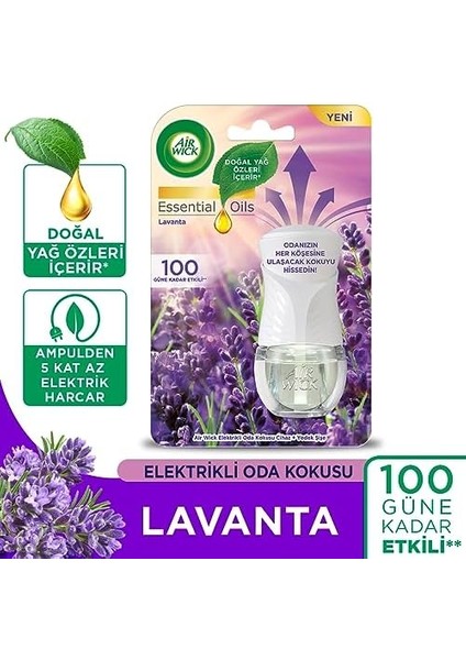 Wick Elektrikli Oda Kokusu Esansiyel Yağlar Cihaz + Yedek Şişe Lavanta fiyatları