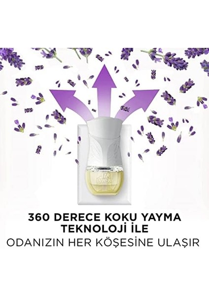 Wick Elektrikli Oda Kokusu Esansiyel Yağlar Cihaz + Yedek Şişe Lavanta modelleri