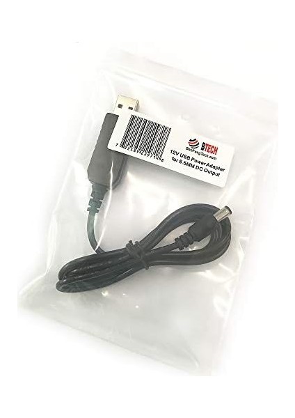 Btech Dmr-6x2, Anytone, Tyt, Diğer Cihazlar Için USB Akıllı Dönüştürücü Kablosu (12 V) USB Trafo Kablosu (Standart 5,5 mm Varil Konektörü)