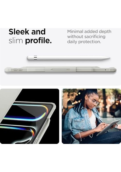 Ipad Pro 13" (2024) Kılıf Air Skin Pro Gray - ACS07014 modelleri