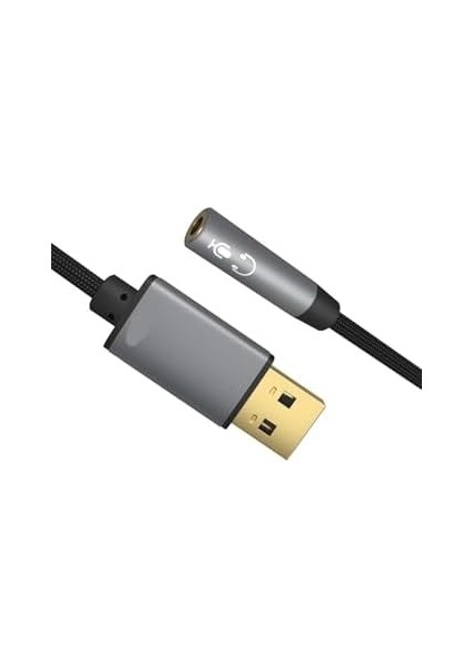 Trend USB To 3.5mm Jack Çevirici Dönüştürücü Kulaklık ve Mikrofon Destekli USB To Aux Dönüştürücü Adaptör Pc/ps Için Uygun Araçlar ile Uyumlu