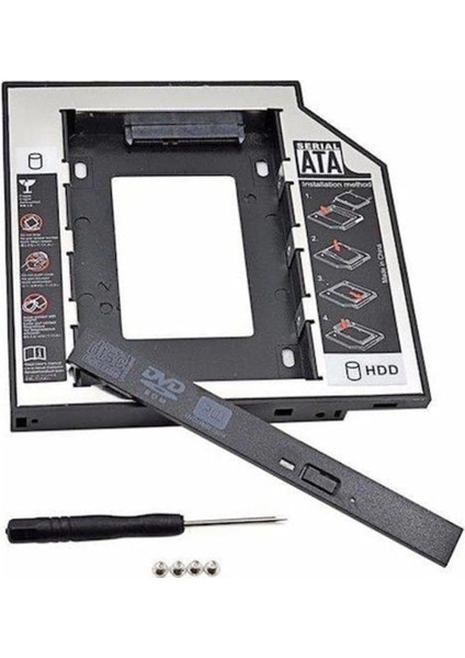 12.7mm HDD Caddy DVD SSD Kutu Sata CD Kızak Ikinci Harddisk Laptop Notebook 4717
