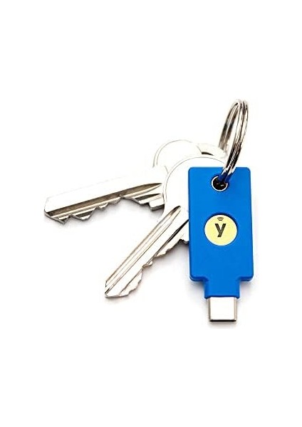 Y-400 Security Key C Nfc - USB ve Nfc Güvenlik Anahtarı, Iki Faktörlü Kimlik Doğrulama, Usb-C Bağlantıları Için Uygundur ve Desteklenen Nfc Mobil Cihazlarla Çalışır, Mavi modelleri