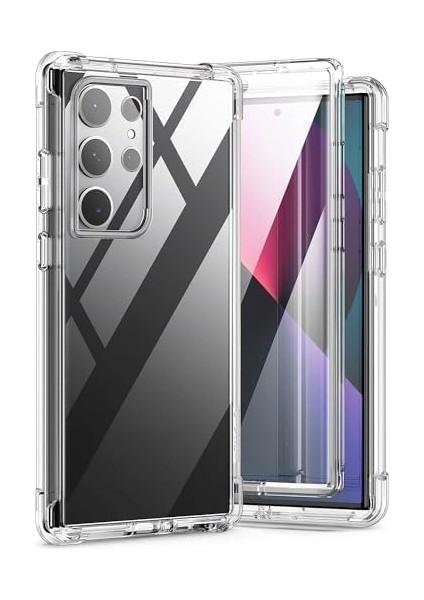 Samsung Galaxy S23 Ultra Uyumlu Anti Shock Darbe Emici S23 Ultra (6.8&apos;) Şeffaf Silikon Tpu Clear Kılıf, Transparent Galaxy S23 Ultra Anti Shock Kılıfı Şeffaf fiyatları