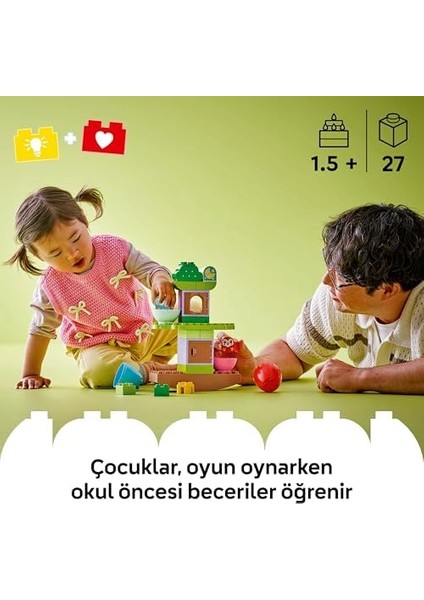 My First Denge ve Dizme Ağacı 10440-18 Ay ve Üzeri Çocuklar Için Eğitici, Öğretici ve Yaratıcı Oyuncak Yapım Seti (27 Parça)