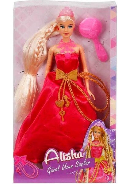 Alisha Uzun Saçlı Prenses 08355 Mavi Elbise