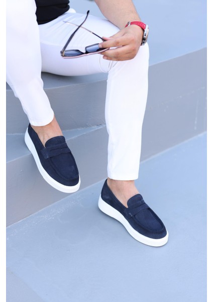 LFR-F083-1 Suet Merdane Ayakkabı Lacivert fiyatları