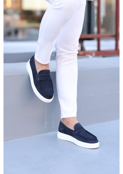 LFR-F083-1 Suet Merdane Ayakkabı Lacivert indirimleri