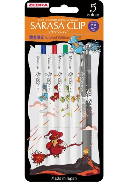 Sarasa Clip 0.5mm Jel Kalem Witch Serisi 5li Set