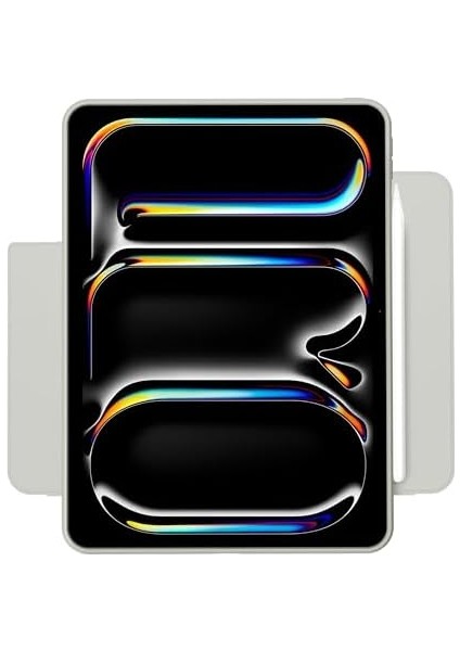 Ipad Pro 13" (2024) Kılıf Air Skin Pro Onetap Metal Ring Magfit Gray - ACS08489 modelleri