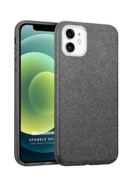 Apple Iphone 12 Kılıf Sparkle Shiny Siyah