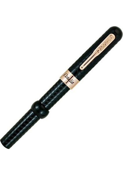 Mark Twain Crescent Filler Black Chase W/ Rose Gold Dolma Kalem M Uç