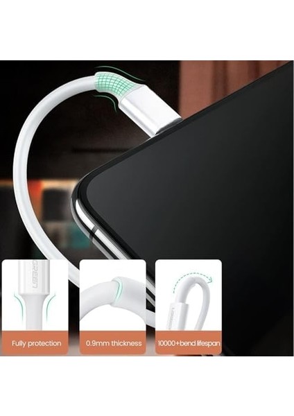 Iphone Usb-A To Lightning Hızlı Şarj Kablosu 100CM 3A (Siyah Veya Beyaz) modelleri