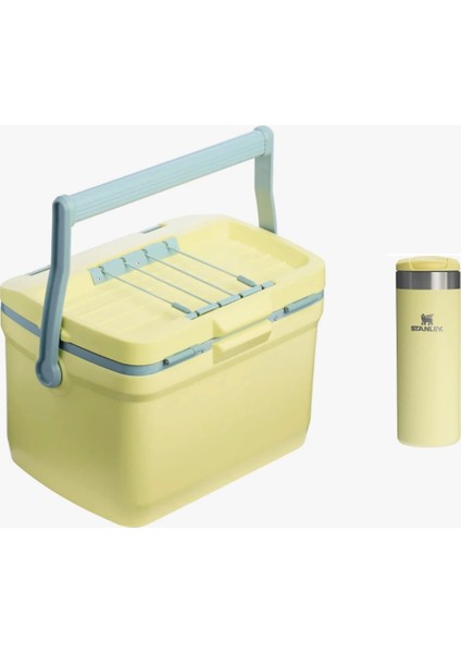 Adventure Easy Carry Outdoor Cooler Soğutucu - 15.1l - Sarı - Stanley The Aerolight Transit Mug .47L / 16OZ Pomelo