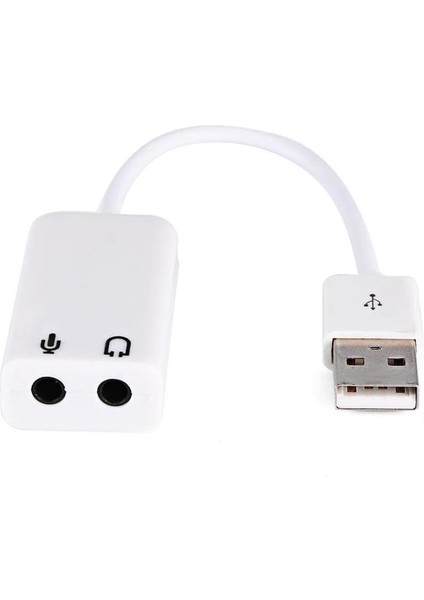 Kablolu 7.1 USB Ses Kartı 3.5mm Mikrofon Çevirici Dönüştürücü Adaptö