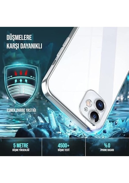 Apple Iphone 12 Kamera Korumalı Şeffaf Silikon Kılıf