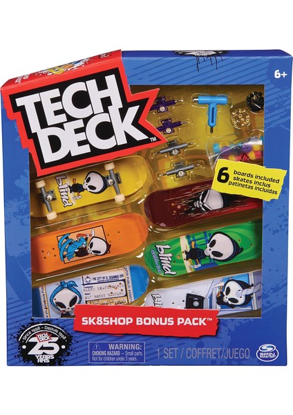 Deck SK8SHOP Bonus Paketi, Otantik Kaykay ve Aksesuar Içeren Parmak Kaykay Seti, 25. Yıl Dönümü Setleri, Rastgele Seçim, Farklı Ürünlerden Derleme