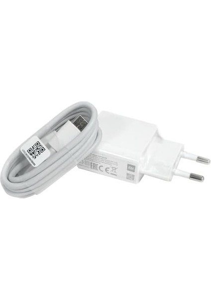Beyaz Type-C Şarj Aleti, 1 Adet USB Çıkışı, 5V/1A ve 9V/1A, Hızlı Şarj, Samsung Cep Telefonları Için