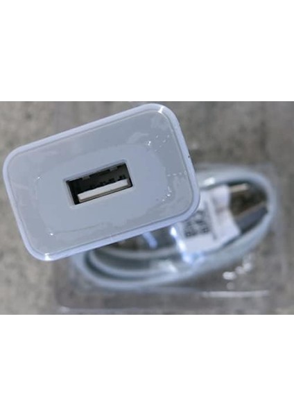 Beyaz Type-C Şarj Aleti, 1 Adet USB Çıkışı, 5V/1A ve 9V/1A, Hızlı Şarj, Samsung Cep Telefonları Için