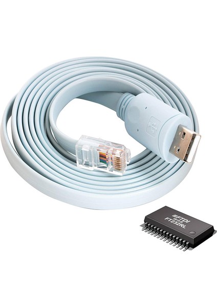 USB 2.0 To RJ45 Cisco Konsol Kablo Ftdı FT232RL Chipsetli Cisco Uyumlu Kablo