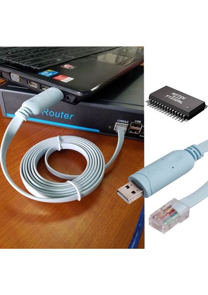 USB 2.0 To RJ45 Cisco Konsol Kablo Ftdı FT232RL Chipsetli Cisco Uyumlu Kablo indirimleri