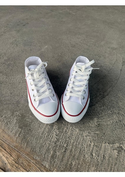 Melodi Kadın Beyaz Bağcıklı Klasik Sneaker Günlük Kanvas Ayakkabı modelleri
