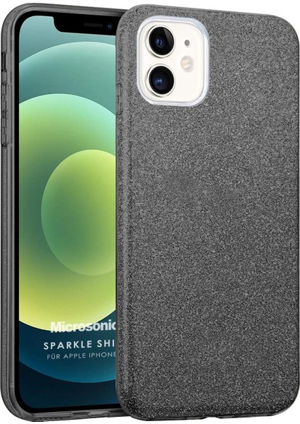 Apple Iphone 12 Kılıf Sparkle Shiny Siyah
