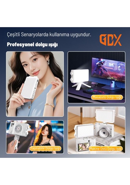 Cf-40 Bicolor Cep Telefonu Fotoğrafçılığı 40W Mini Taşınabilir Slr Dış Mekan Canlı Yayın Çekim Stüdyo Video Dolgu Işığı indirimleri