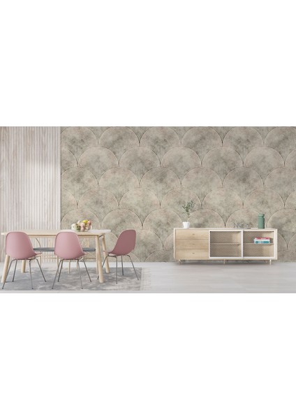 Geometrik Desenli Duvar Kağıdı Modern Minimalist Tarzı Duvar Resmi Oturma Odası Duvar Posteri