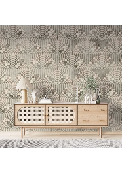 Geometrik Desenli Duvar Kağıdı Modern Minimalist Tarzı Duvar Resmi Oturma Odası Duvar Posteri