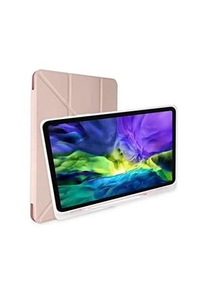 Ipad 10.nesil 2022 10.9 Inç Uyumlu Tablet Kılıfı Katlanabilir Kalem Tutuculu Tablet Tutuculu Tablet Kılıfı Origami Tablet Kılıfı Uyku Modlu Tablet Kılıfı (Toz Pembe) fiyatları