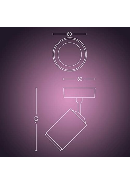 Hue Fugato Single Spot Lamba, Akıllı LED Ampul Ile, Siyah, 1X5.7W 230V modelleri