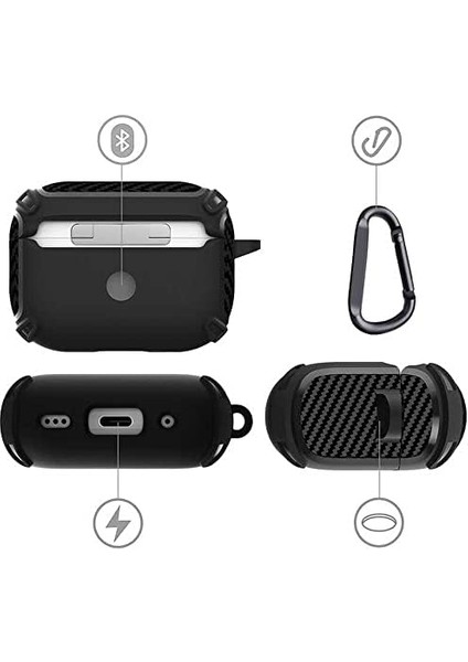 Airpods Pro 2 ile Uyumlu Kulaklık Kılıf Darbeye Dayanıklı Fundamental Sert Koruyucu Toz ve Kirden Koruyan Apple Airpods Pro 2 ile Uyumlu Kılıf Koyu Yeşil fiyatları