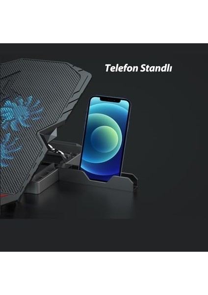 CetKing Sx-35 Snower 6 Fanlı 9-15,6 Inç Notebook Soğutucu Stand Telefon Standlı Siyah fiyatları
