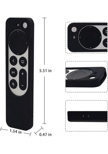 Apple Tv 4K 2021 ile Uyumlu Kılıf Silikon Koruma Kumanda Koruma Kılıfı Tam Uyumlu Kırmızı (Kırmızı) modelleri
