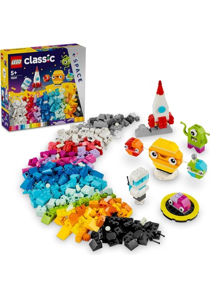 Classic Yaratıcı Uzay Gezegenleri 11037-4 Yaş ve Üzeri Çocuklar Için Inşa Edilebilen Güneş Sistemi Içeren Yaratıcı Oyuncak Yapım Seti (450 Parça)