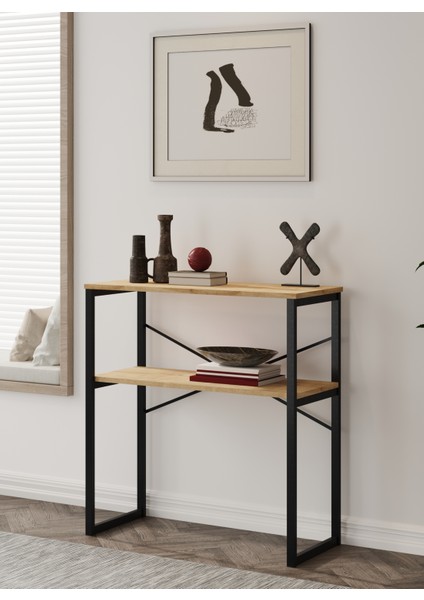 Özgen Dresuar, Kahve Köşesi, Raflı Metal Konsol 90 cm