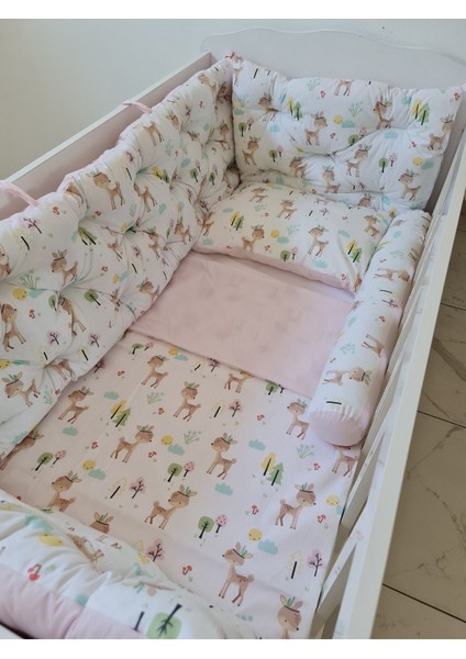 70X120 Beşik Kenar Koruma - 40CM Yükseklik - %100 Pamuk Kumaş - Antialerjik - Yıkanabilir