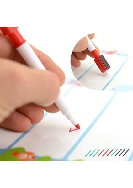 Mıknatıslı Aylık Planlayıcı | 3 Adet Kalem Hediyeli | 35X50CM | Magnet Buzdolabı Beyaz Tahta Not Alma Takip Okul Ders Çalışma Test Takip Programı Yemek Listesi Spor Hatırlatıcı fiyatları