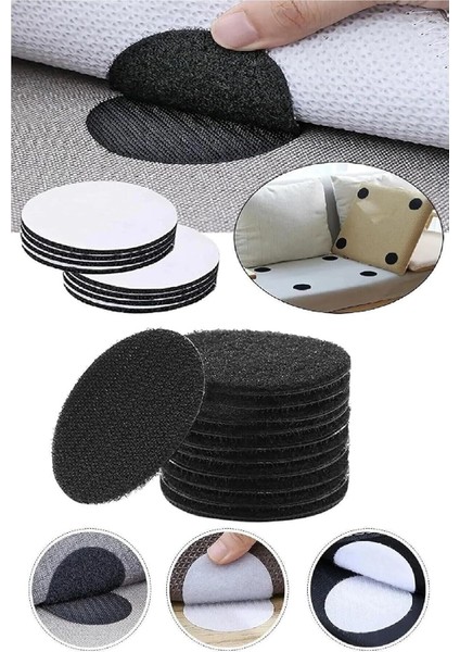 Home 10&apos;lu Halı Kilim Koltuk Örtüsü Sabitleyici Kaydırmaz Cırt Yıkanabilir Kendinden Yapışkanlı Ped Halı Kaydırmaz (20)