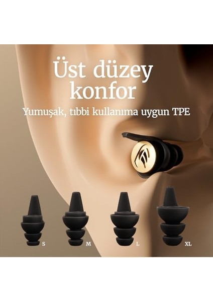 Ear Filter -15 Db/-20 Db/-25 Db/peak Noise Kulak Tıkaçları Yüzme, Uçuş, Ofis, Konserler, Motosiklet, Uyku, Yüksek Ses, Atıcılık Için Yeniden Kullanılabilir Yüksek Konfor 4 Boy Patentli Filtre fiyatları