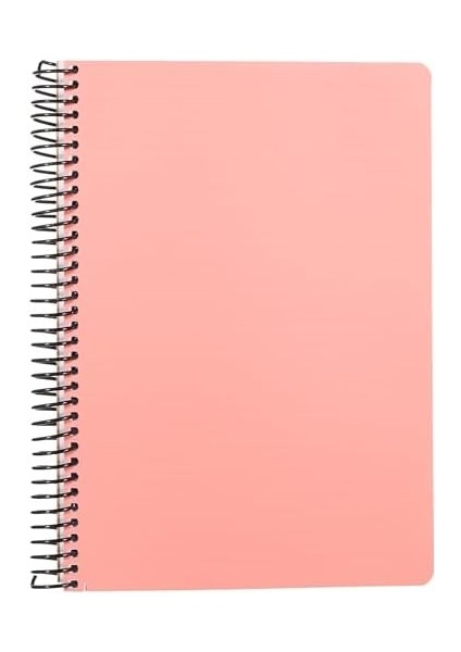 Infinity Pastel Serisi, A4, 7 Konulu (5 Kareli, 2 Çizgili) 210 Yaprak Pp Kapaklı Spiralli Defter, Pembe