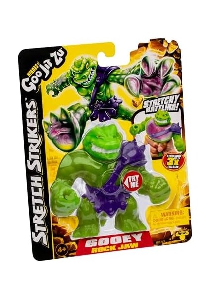 Of Goo Jit Zu Bandai CO42845 Aksiyon Figürü, Streç Örgü Figürünü Keşfedin, Rock Jaw, Esneyebilir ve Esneyebilir, Çok Renkli, CO42845