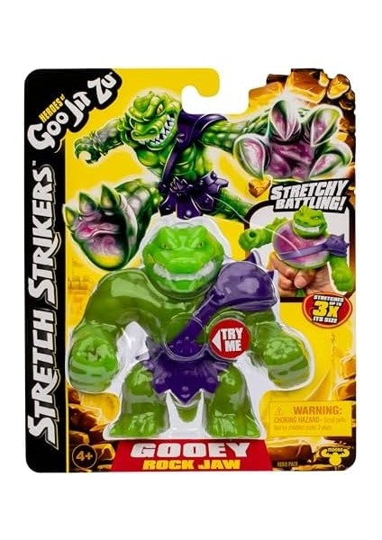 Of Goo Jit Zu Bandai CO42845 Aksiyon Figürü, Streç Örgü Figürünü Keşfedin, Rock Jaw, Esneyebilir ve Esneyebilir, Çok Renkli, CO42845