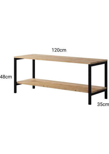 Oziba Tv Ünitesi, Metal Ayaklı Televizyon Sehpası 120 cm fırsatları