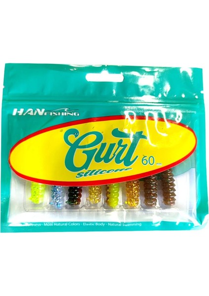 Gurt 6cm Silikon Yem - Mix 3 (7 Renk)